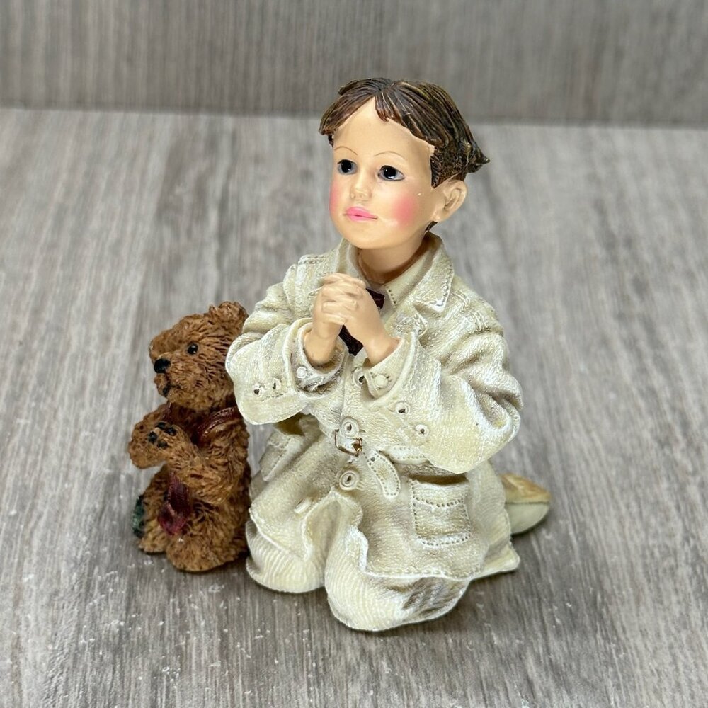 Boyds Bear Yesterdays' Child Dollstone Mark w/ Luke The Prayer Figurine # 3545 - Picture 4 of 11